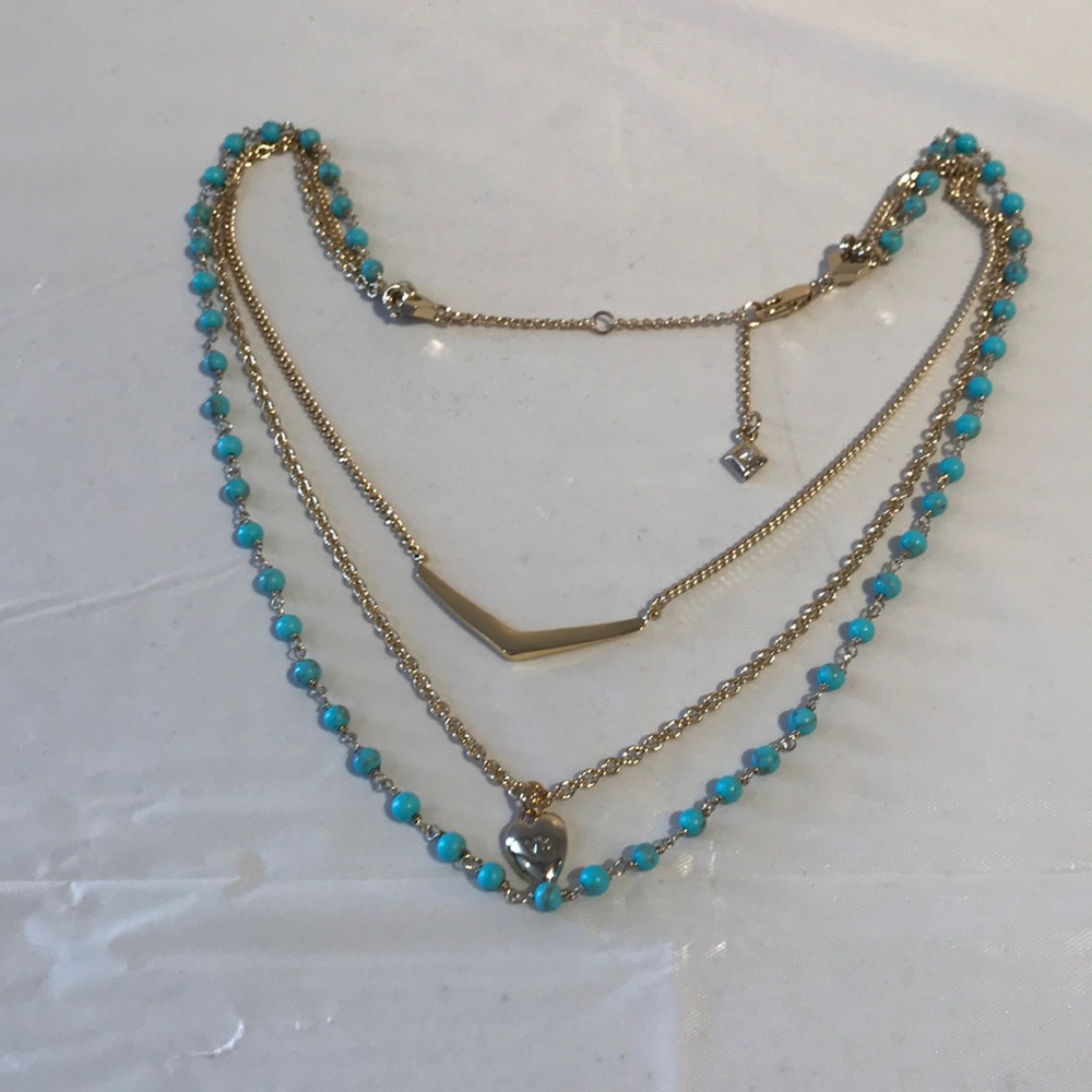 Vera Bradley 3 Strand Turquoise Necklace